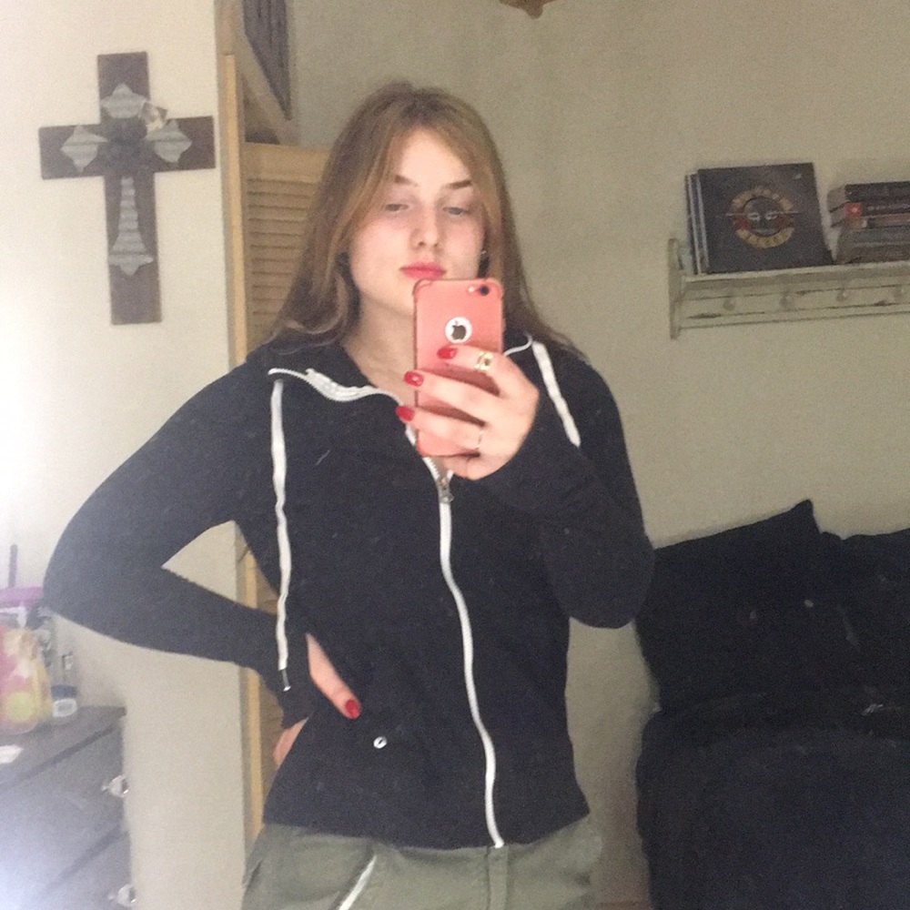 Versatile black hoodie